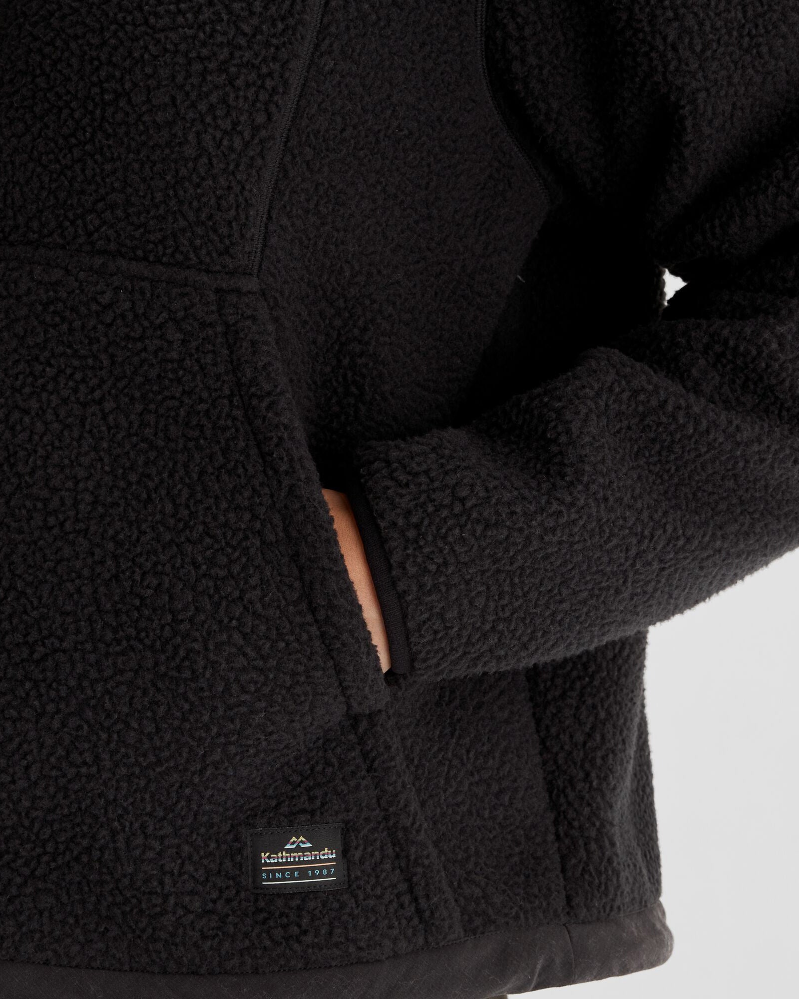 Co Z Women's High Pile Fleece Pullover Sweatshirt - Soft Winter Warm Hoodie for Casual Wear, Outdoor Activities & Lounge Comfort (Black)