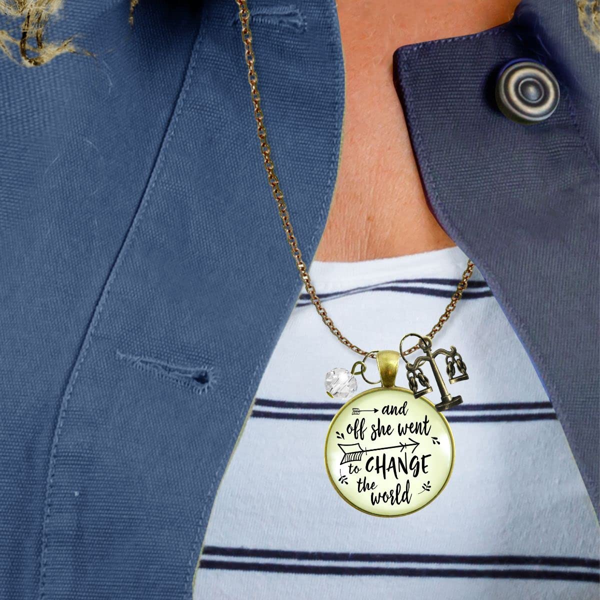 Law School Graduate Necklace - Inspirational Lawyer Jewelry Gift for Women, 24