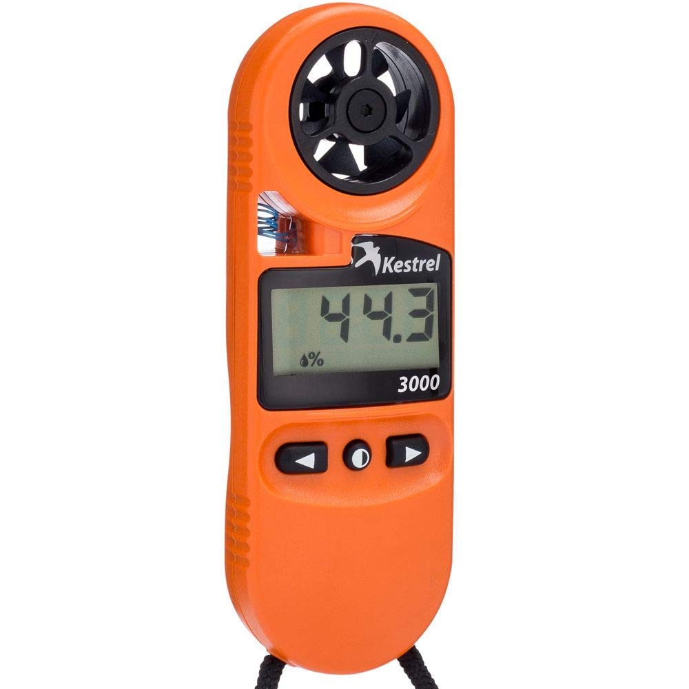 Kestrel 3000 Pocket Weather Meter & Heat Stress Monitor - Portable Anemometer for Wind Speed, Temperature, Humidity - Ideal for Outdoor Sports, Hiking, Hunting, and Industrial Safety (Orange)