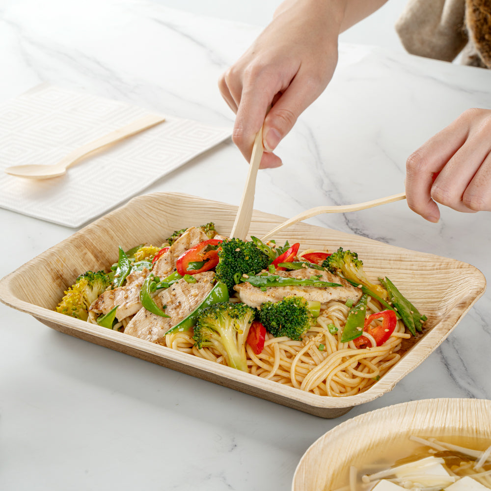 Eco-Friendly Bamboo Disposable Cutlery Set - 24-Piece Biodegradable Utensils (7 Sets) | Perfect for Picnics, Parties & Sustainable Dining