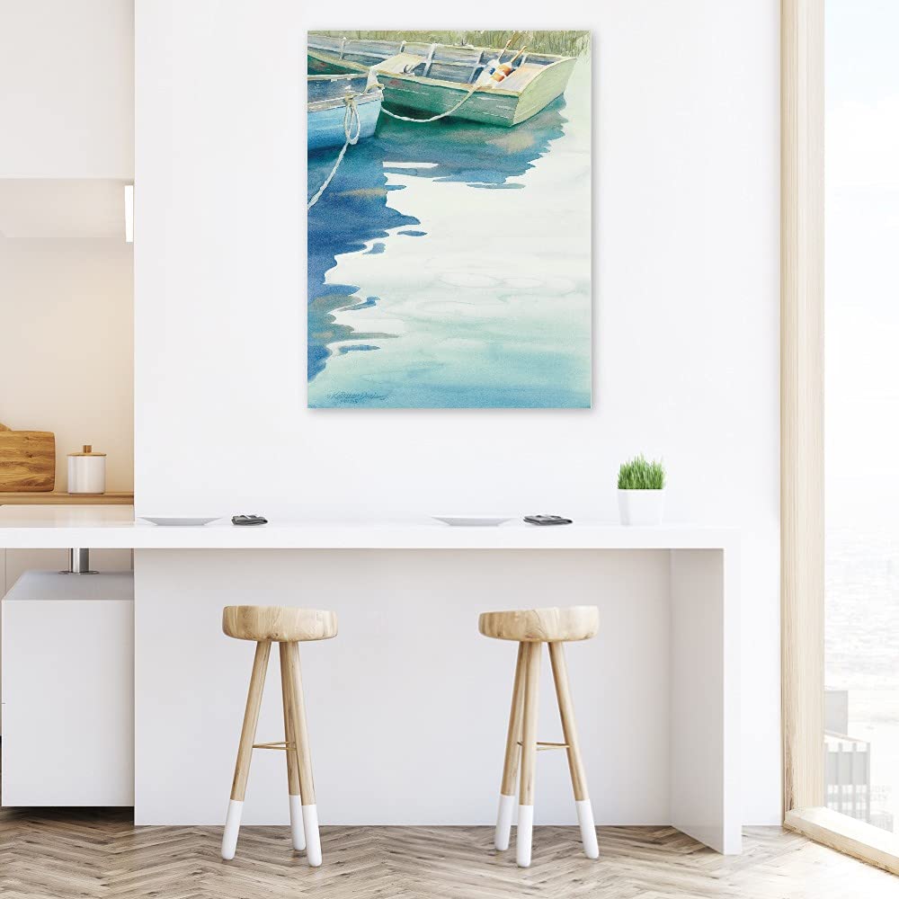 Calm Reflections Canvas Wall Art - 24x32 Inch Ready to Hang Painting by Kathleen Denis - Modern Home Decor for Living Room, Bedroom, Office & More - Perfect for Relaxing Spaces & Meditation Rooms