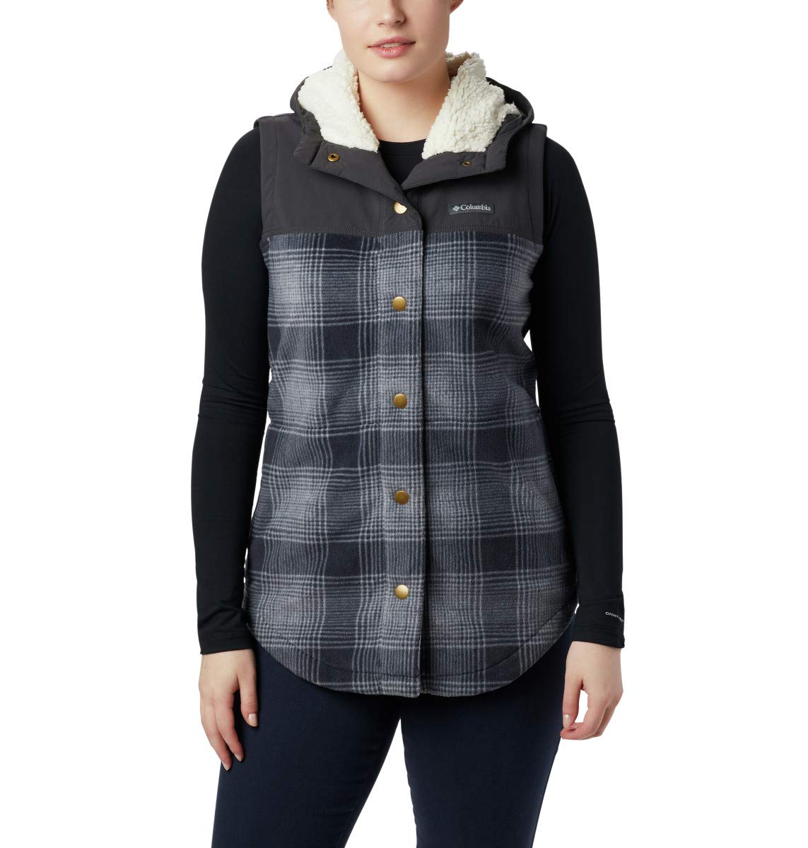 Columbia Women's Benton Springs Overlay Vest - Lightweight Packable Puffer Vest for Hiking, Camping & Outdoor Activities | Water-Resistant Insulated Winter Jacket for Cold Weather