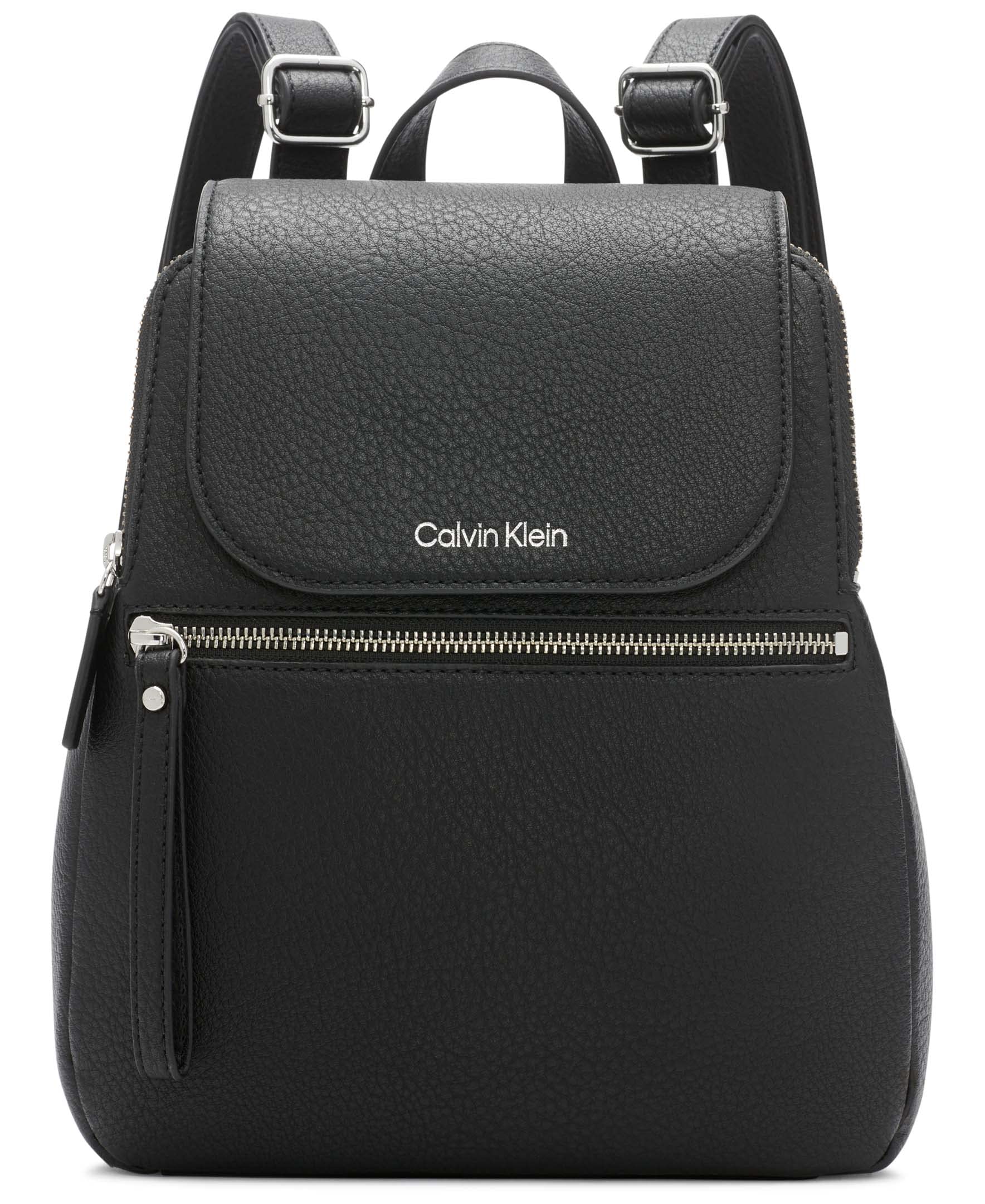 Calvin Klein Elaine Bubble Lamb Novelty Key Item Flap Backpack for Women | Stylish Leather Backpack Purse for Work, Travel & Everyday Use