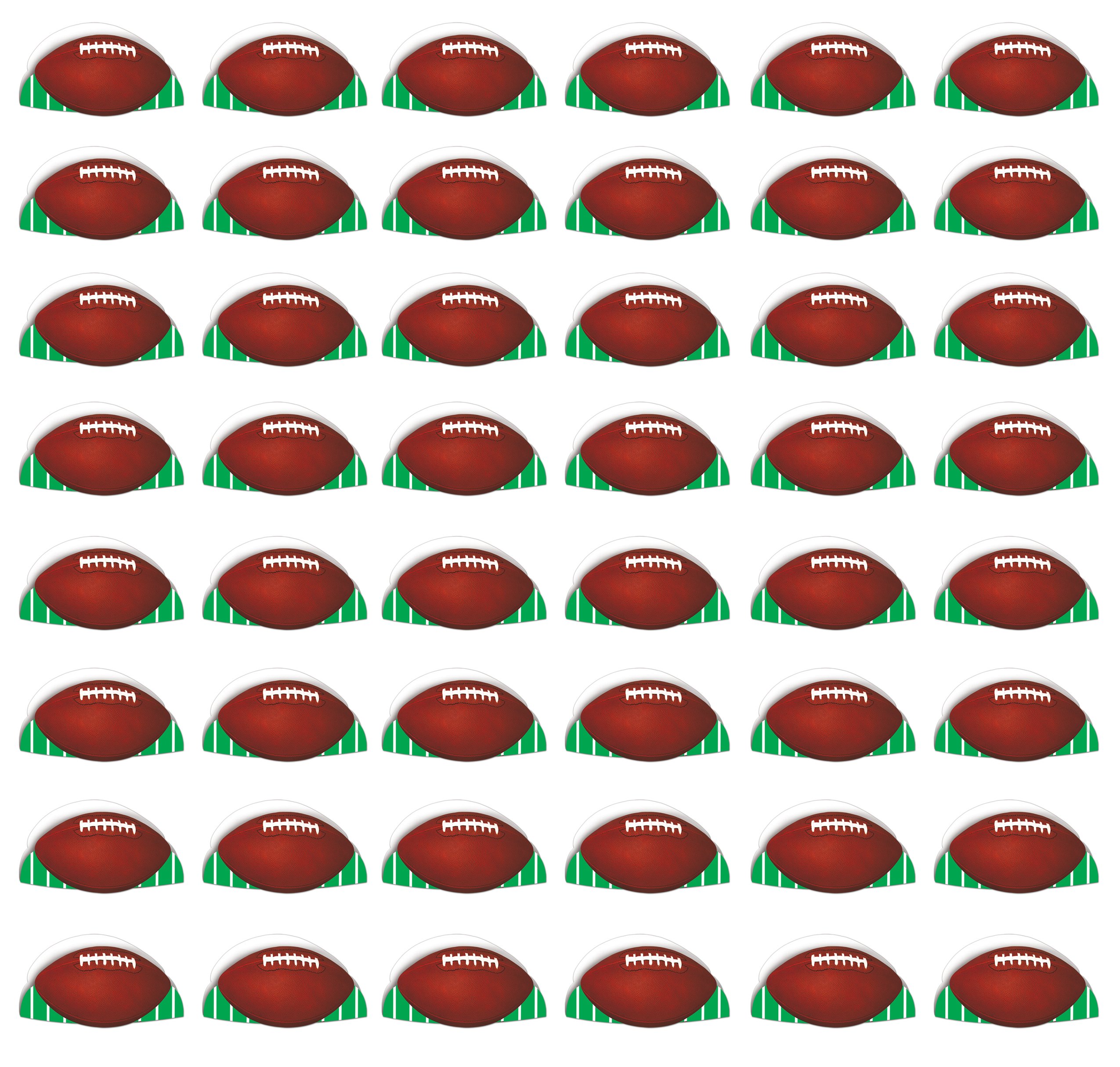 Beistle 66882 48-Pack Printed Football Party Hats - Bulk Football Theme Party Supplies for Game Day, Tailgating & Sports Celebrations