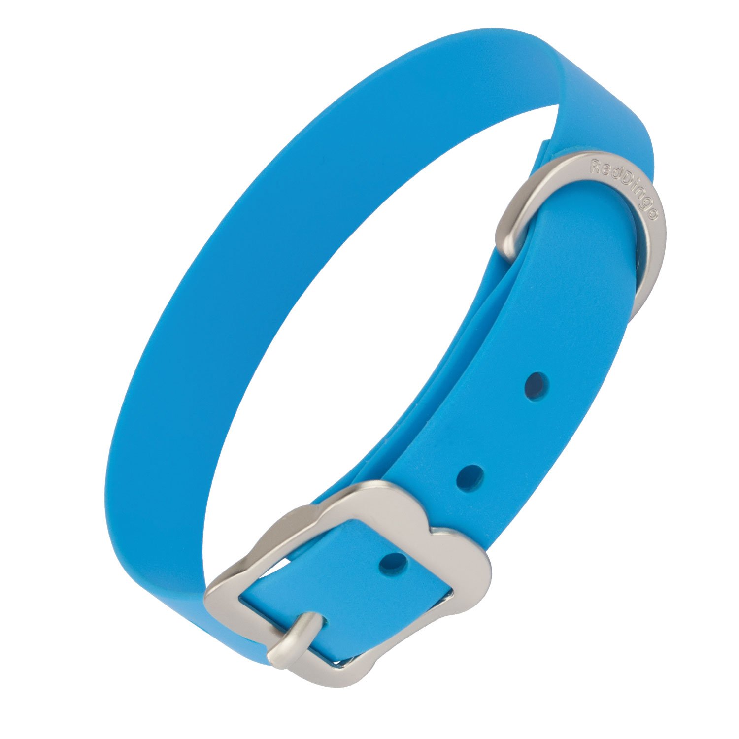 Red Dingo Vivid PVC Plastic Turquoise Dog Collar - Durable & Adjustable Pet Collar for Small to Medium Dogs - Perfect for Daily Walks, Training & Outdoor Adventures