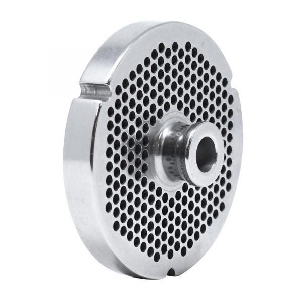 #32 Stainless Steel Machine Plate with Hub and Triple Notch - 3 15/16