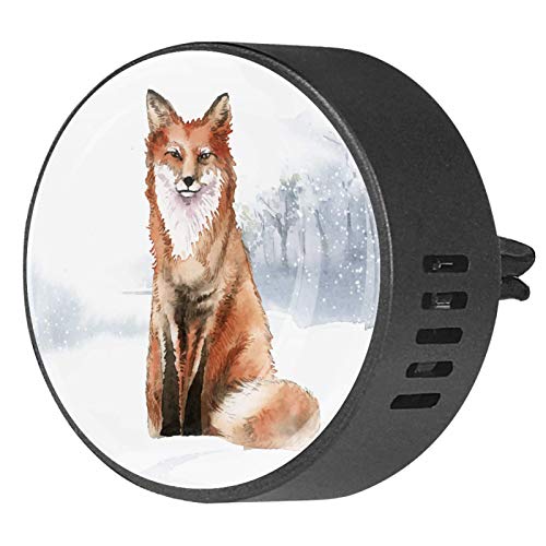 AISSO Winter Snow Fox Car Air Freshener - Custom Essential Oil Diffuser & Aromatherapy Vent Clip for Vehicles, Office & Home - Perfect for Holiday Gifts & Winter Car Decor