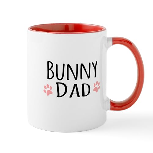 White/Red Inside - Bunny Dad Mugs