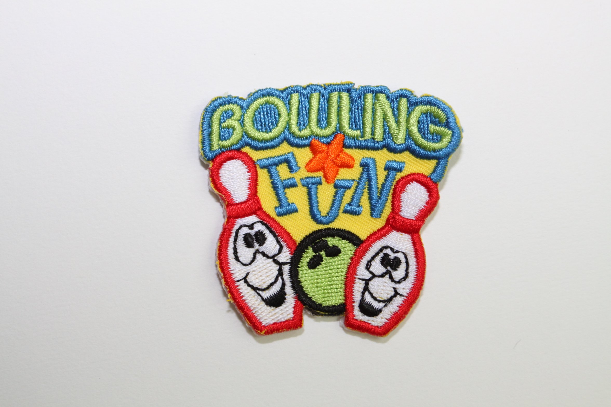 Bowling Fun Iron-On Patches - 10 Pack Custom Embroidered Badges for Girl Scouts, Team Activities & Group Events - Perfect for Jackets, Backpacks & DIY Crafts
