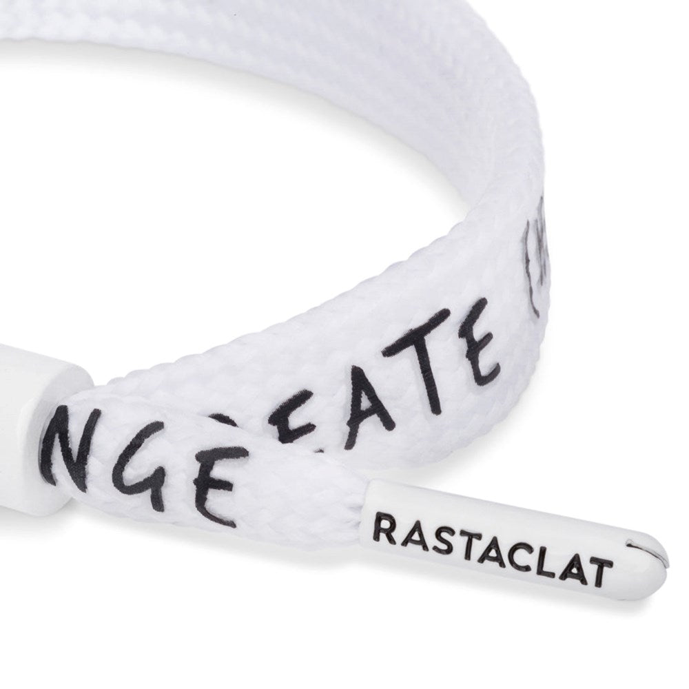 Rastaclat Create White Wristband S/M - Stylish Unisex Bracelet for Men & Women - Perfect for Fitness, Sports & Everyday Wear