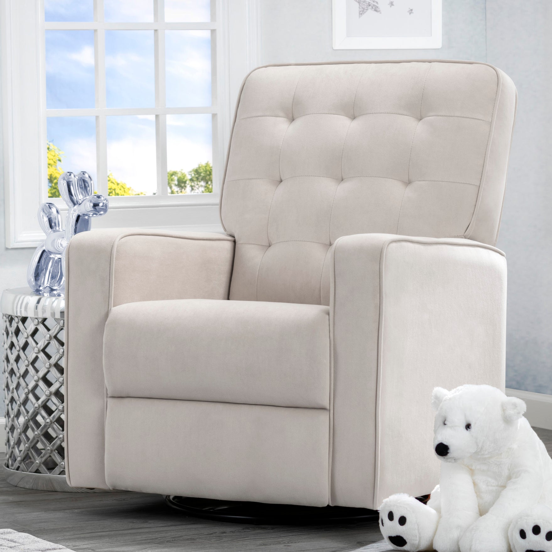 Gavin Nursery Glider Swivel Recliner Chair with LiveSmart Fabric by Culp - Perfect for Baby Nurseries, Breastfeeding & Relaxing