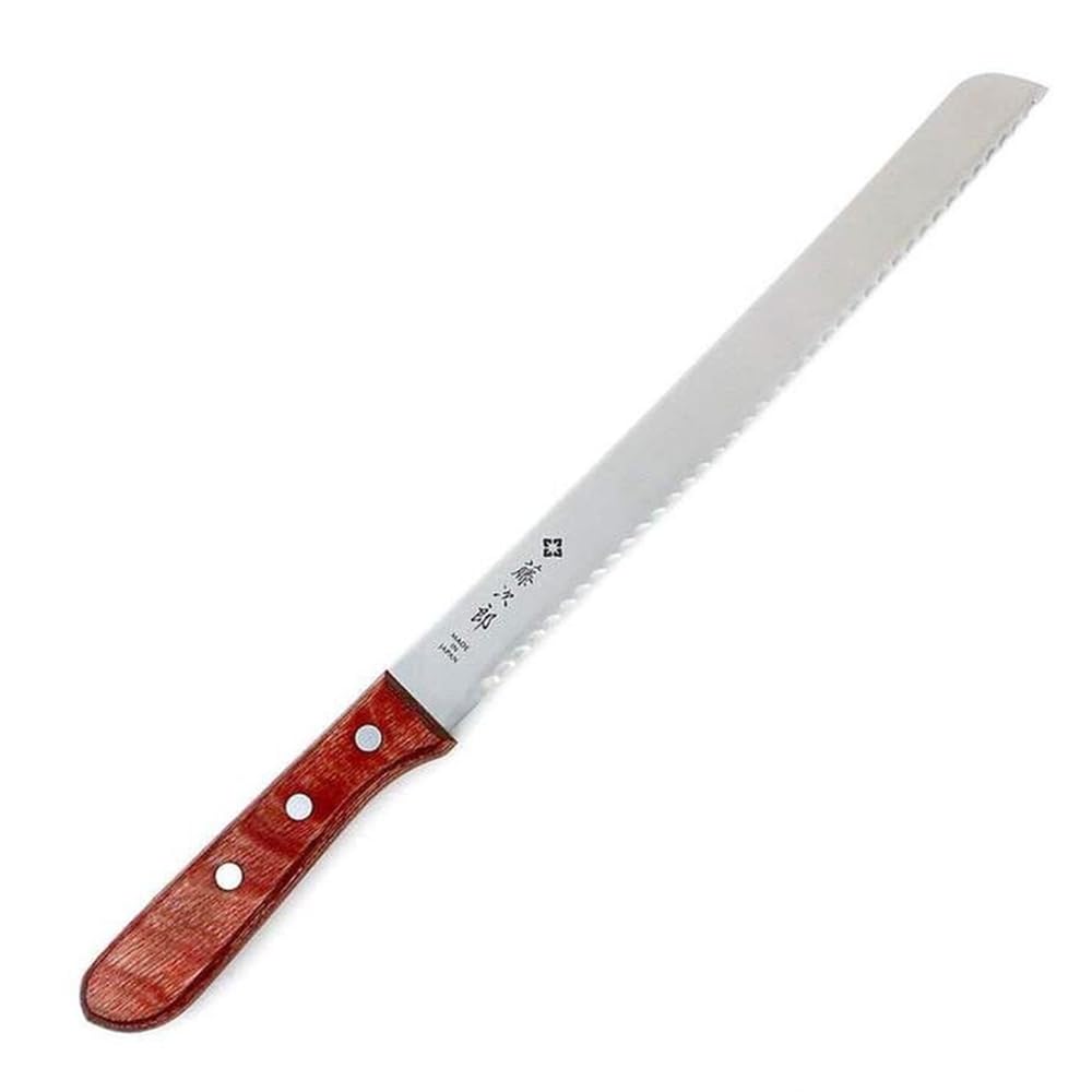 Tojiro F-737 235mm High-Carbon Stainless Steel Bread Knife - Sharp Bread Slicer for Perfect Loaf Cutting - Ideal for Bakers, Home Chefs & Bread Lovers