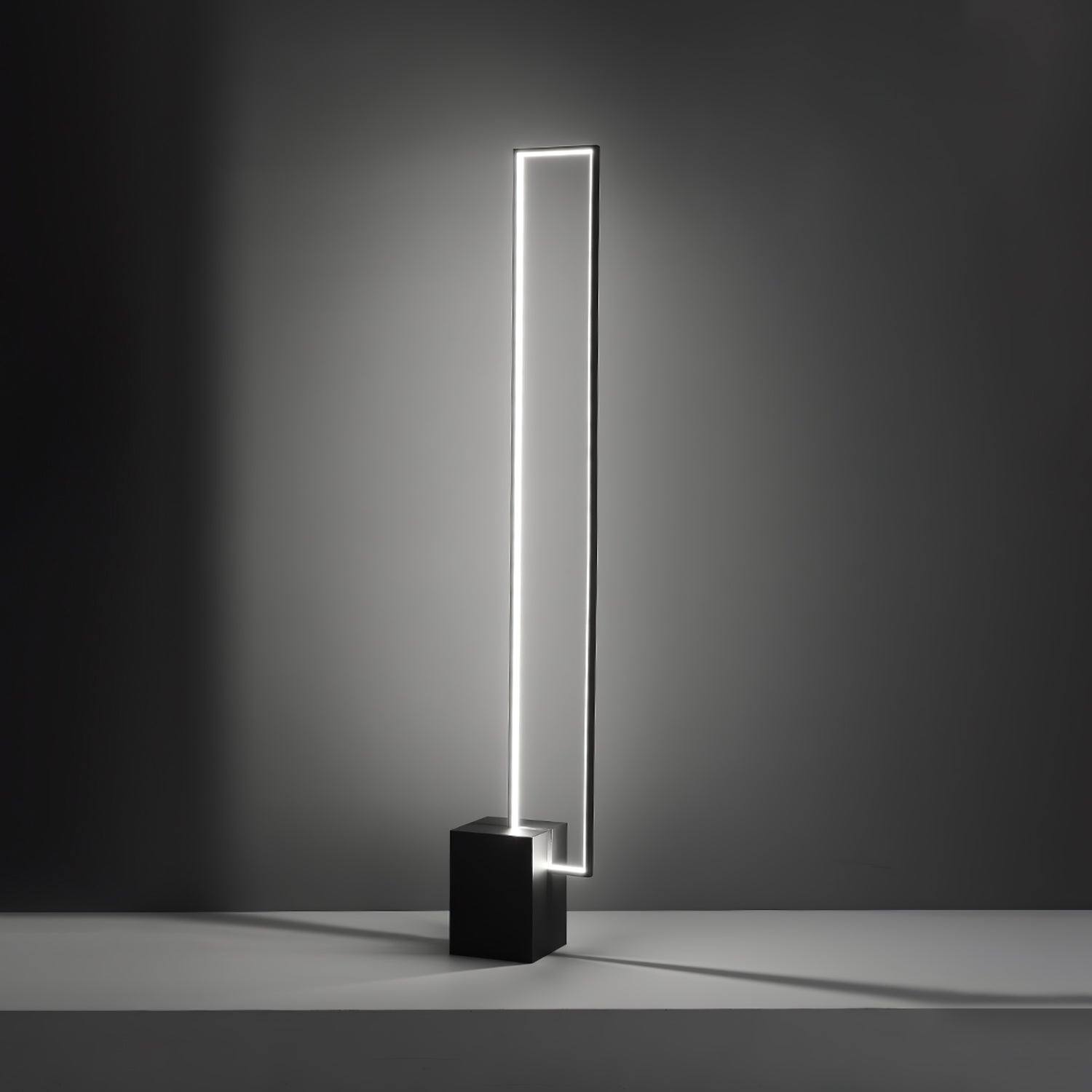 Modern Edge Floor Lamp - Adjustable LED Standing Light for Living Room, Bedroom & Office - Dimmable Brightness, Energy Efficient Lighting for Reading, Relaxing & Working