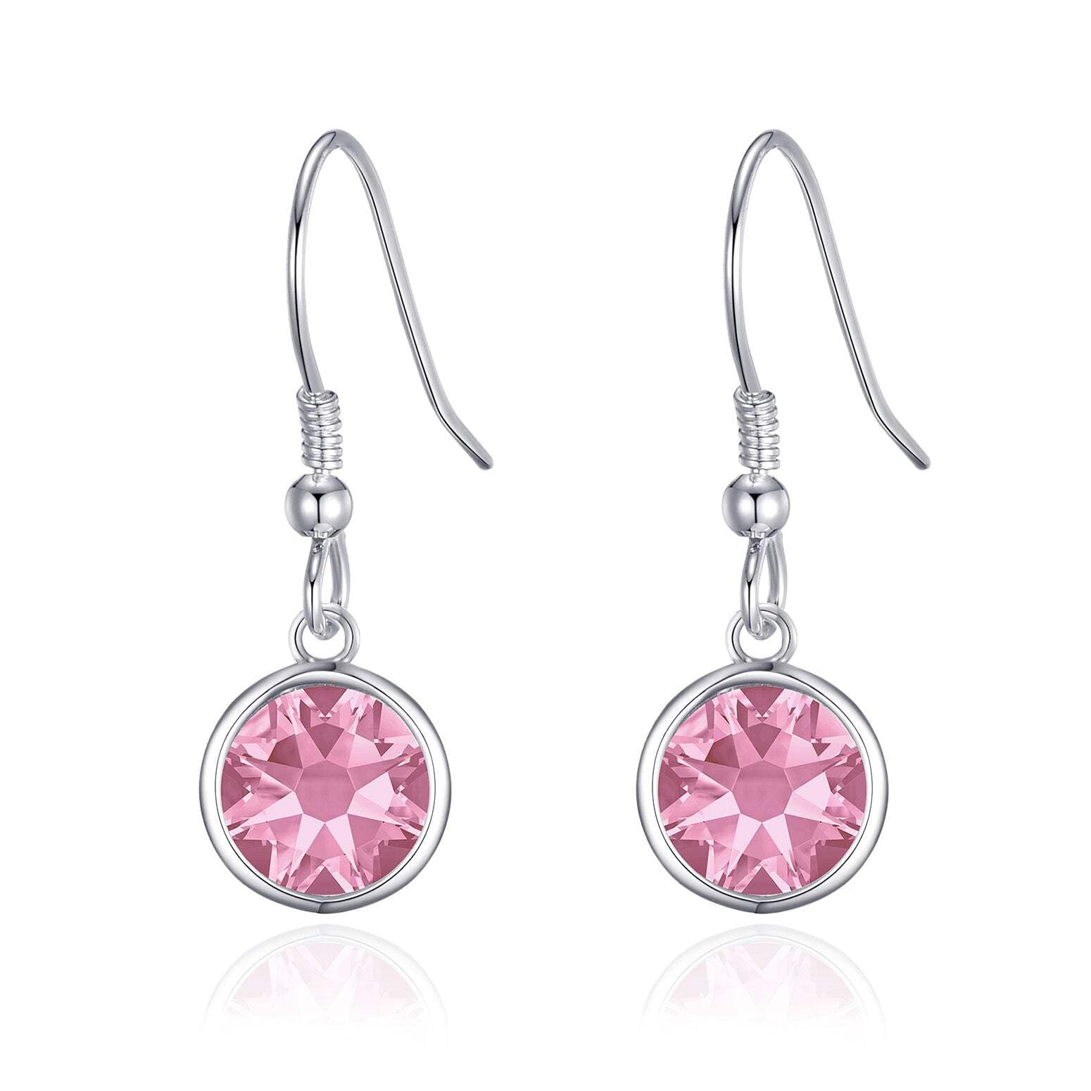 Pink Tourmaline October Birthstone Earrings for Women - Elegant Gift