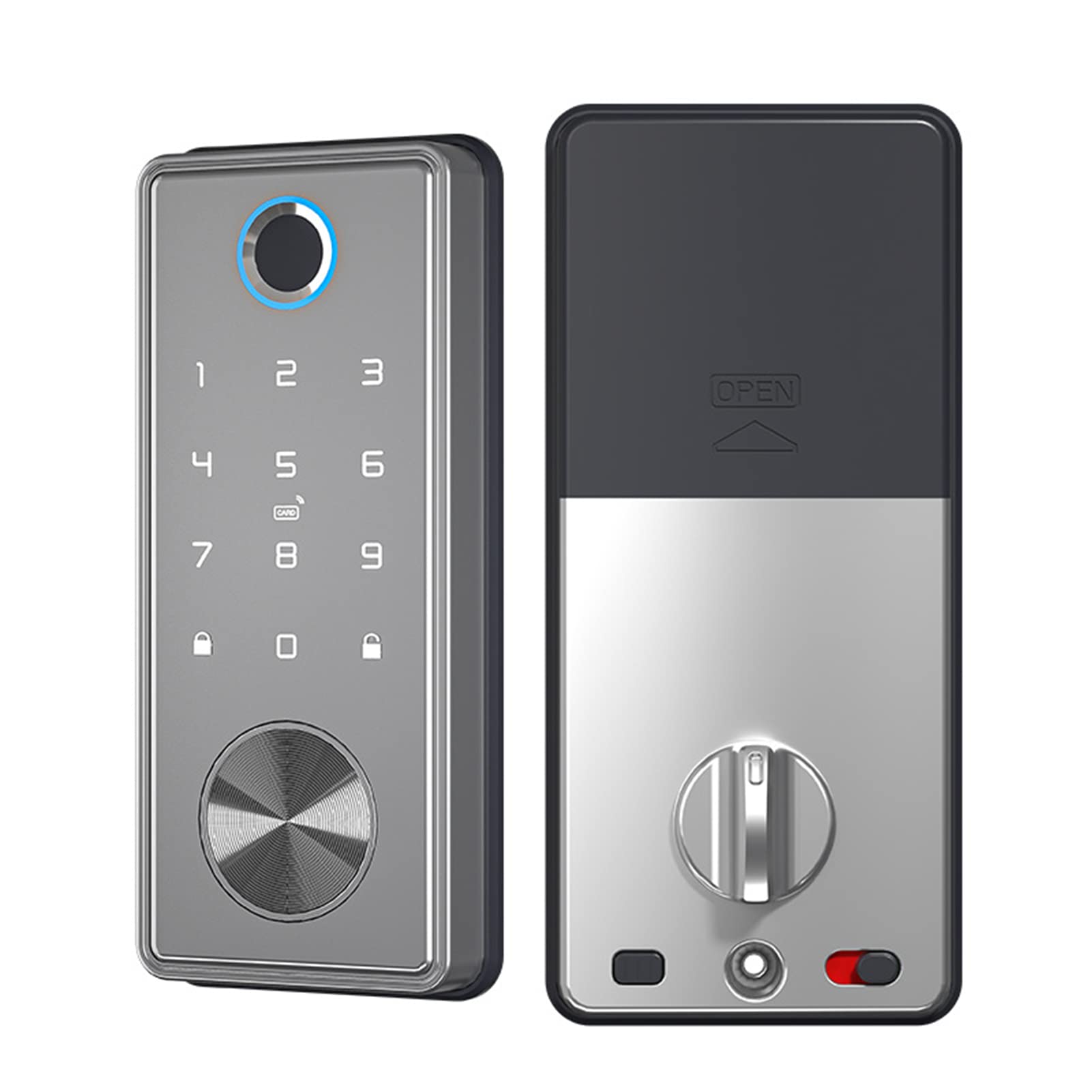 XIHAADOY Smart Keyless Entry Door Lock - Touchscreen Keypad & Biometric Fingerprint - Electronic Deadbolt for Home Security - Easy DIY Installation - Perfect for Apartments, Vacation Homes & Rental Properties