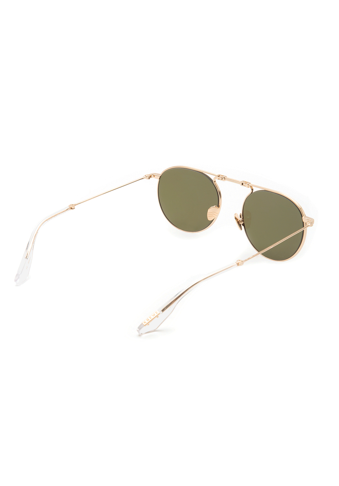 RAMPART FOLD 18K Gold & Crystal Polarized Sunglasses - Stylish UV Protection for Outdoor Sports & Driving