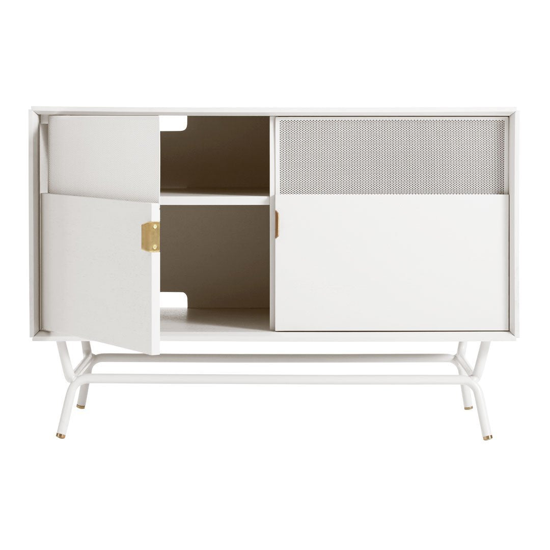 Dang TV Stand for Living Room - Modern Wooden Entertainment Center with Storage Shelves for Flat Screen TVs up to 65