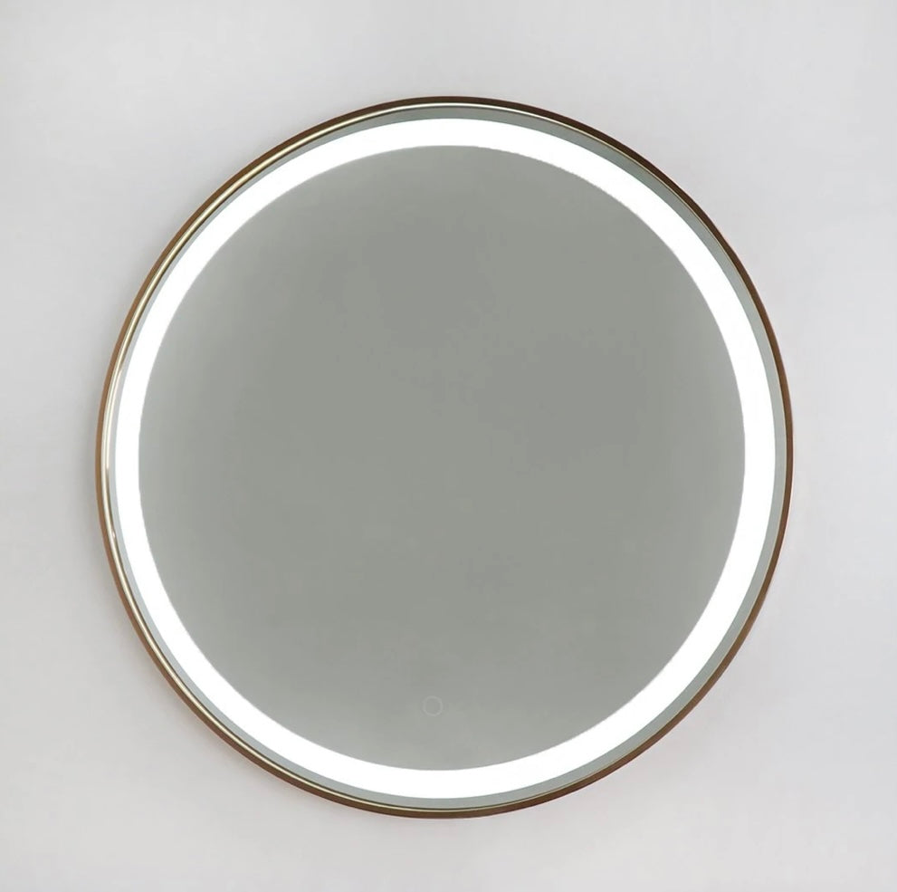 Phoenix Rose Gold LED Vanity Mirror with Touch Control - Perfect for Makeup, Skincare & Dressing Room Decor