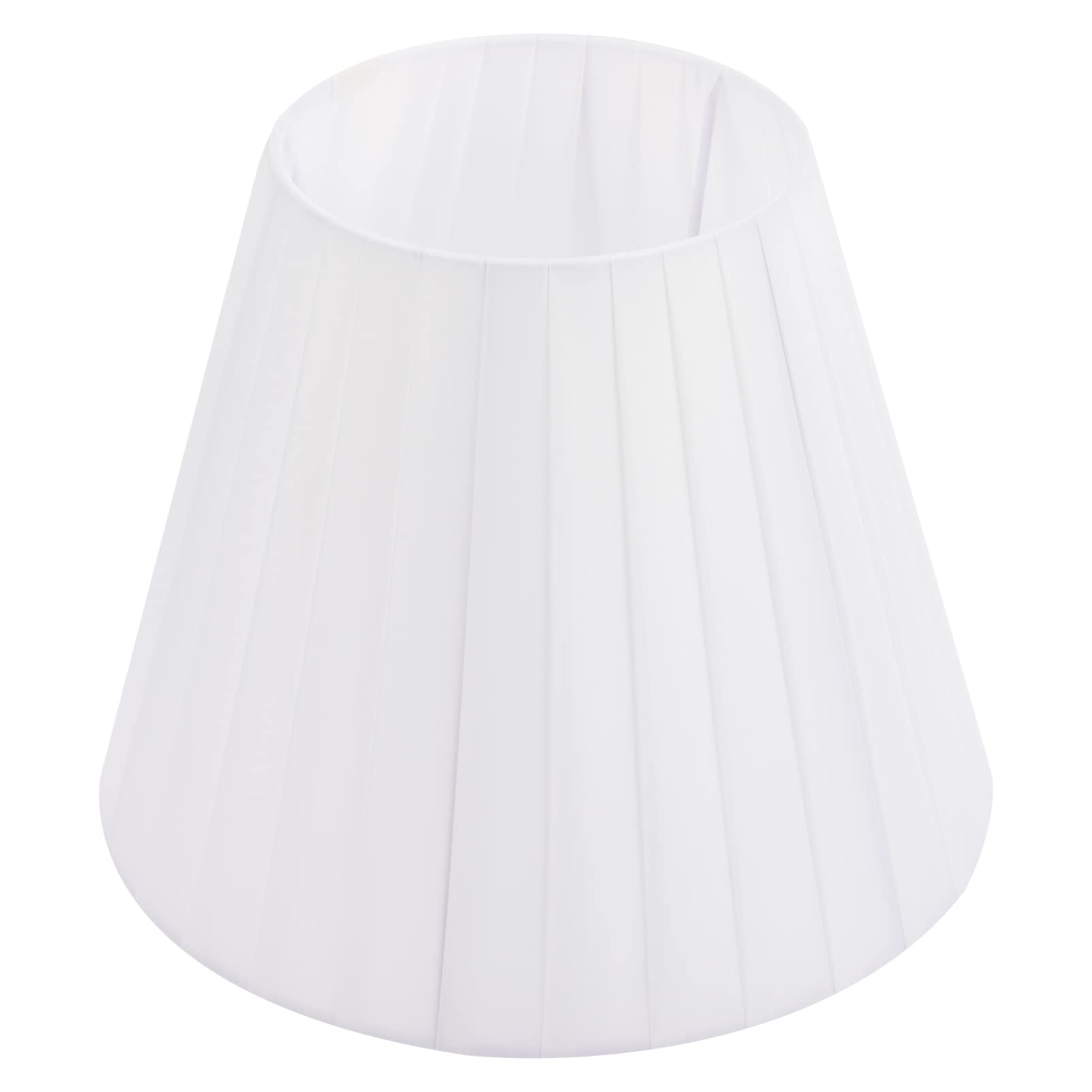 OSALADI White Fabric Lampshade - Floor Drum, Bell, Wall Sconce & Chandelier Cover - Removable Petal Design for Desk & Ceiling Lights - E27 Base - Perfect for Living Room, Bedroom & Office Decor