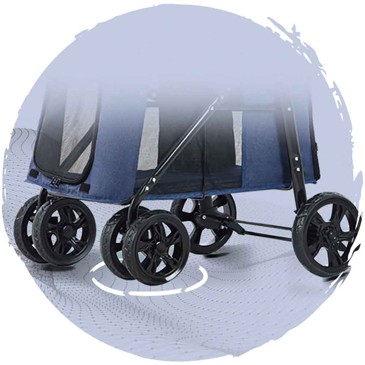 BELLO Fashion Foldable Dog Stroller - Heavy Duty 30kg Capacity for Small to Medium Dogs - Perfect for Travel, Shopping & Outdoor Adventures