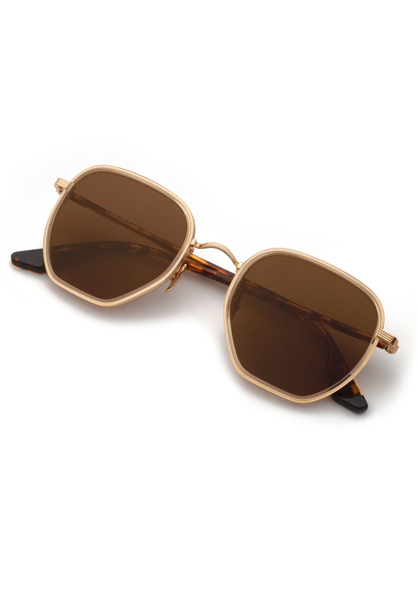 18K Titanium Champagne Tortoise Polarized Sunglasses - Luxury Fashion Eyewear for Men & Women - Perfect for Driving, Beach, and Outdoor Activities