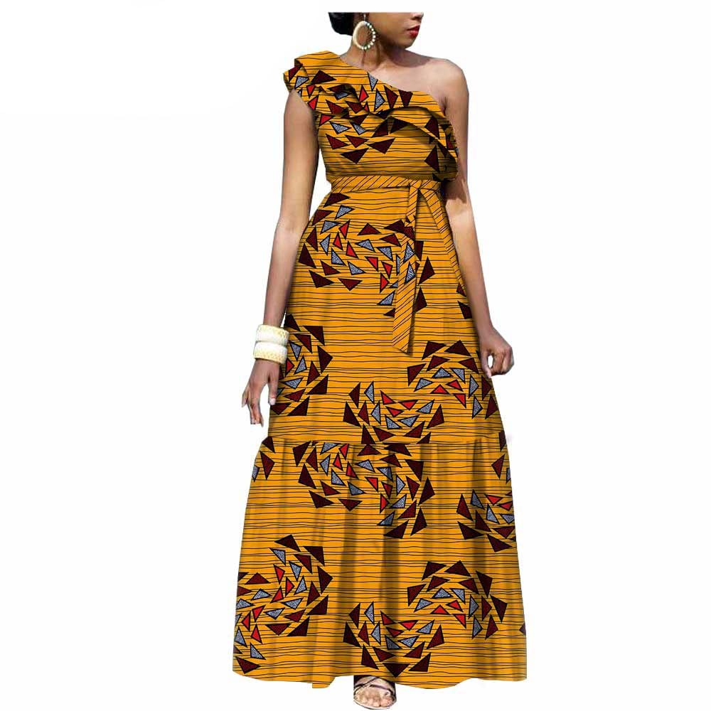 African Print Dresses for Women - Off Shoulder Long Maxi Ankara Dashiki Dress for Party, Wedding & Special Occasions | Elegant Cultural Outfit for Festivals, Vacations & Date Nights