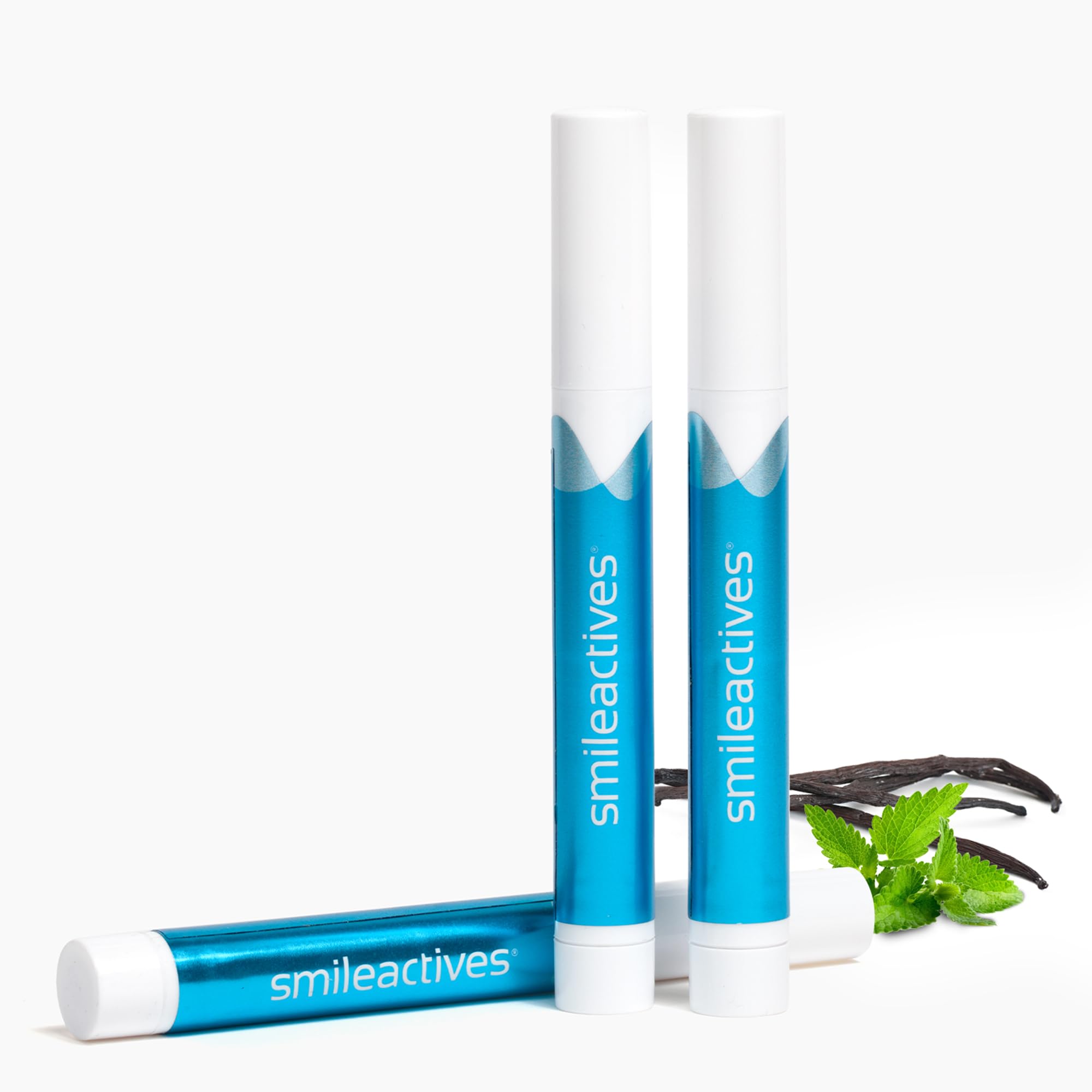 Smileactives Teeth Whitening Pen 3 Pack - Fast Acting Dental Whitening Gel with Precision Brush Tip for Stain Removal & Bright White Smile | Vanilla Mint Flavor, Travel-Friendly & Easy to Use | Perfect for Home, Office & Travel Whitening Routine