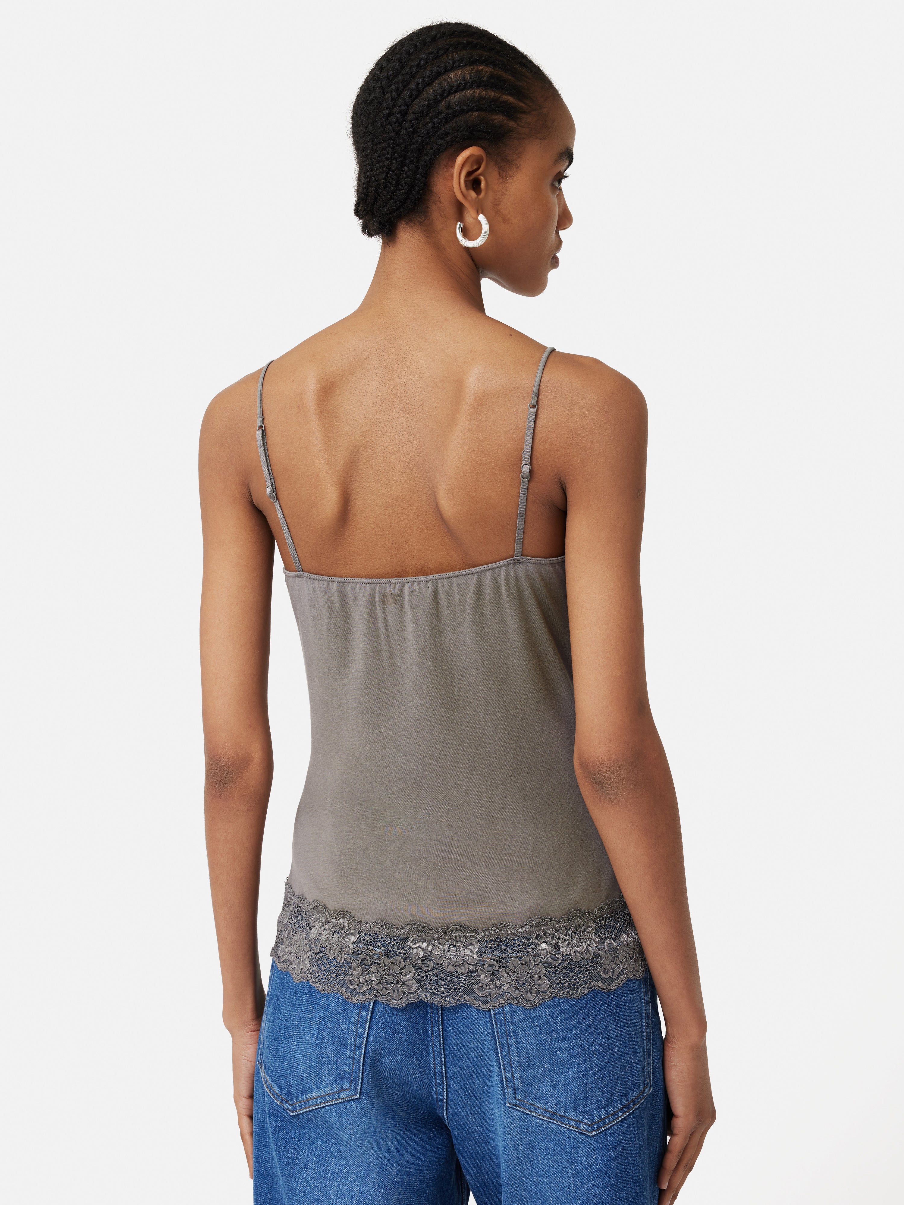 Elegant Modal Lace Vest for Women - Soft Mushroom Color Boho Chic Sleeveless Top - Perfect for Summer Weddings, Beach Vacations & Layering Outfits