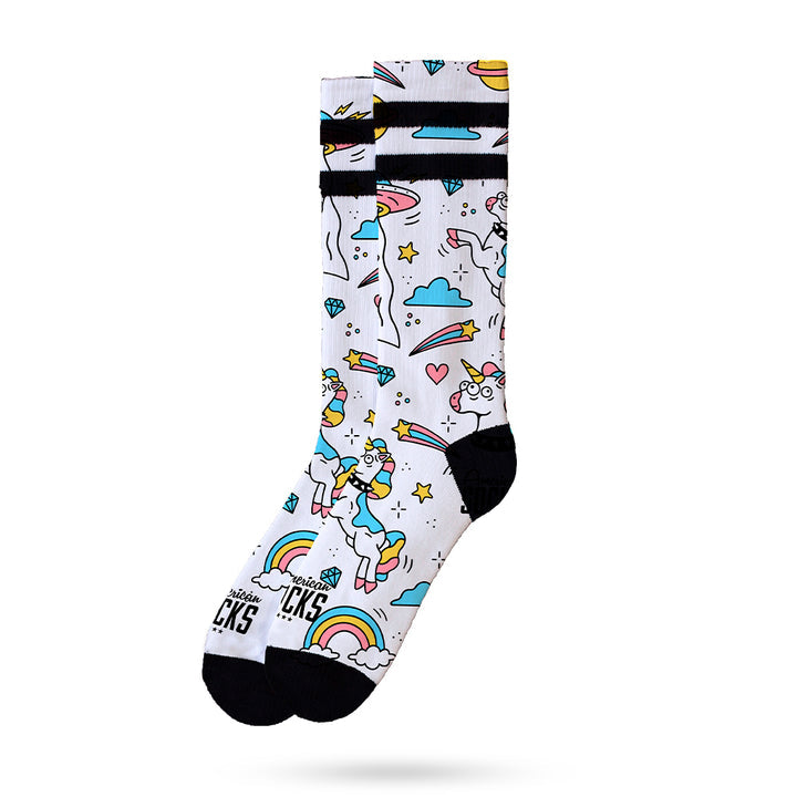 American Socks Signature Twinkle Mid High - Comfortable Cotton Crew Socks for Women & Men - Perfect for Casual Wear, Sports & Everyday Use