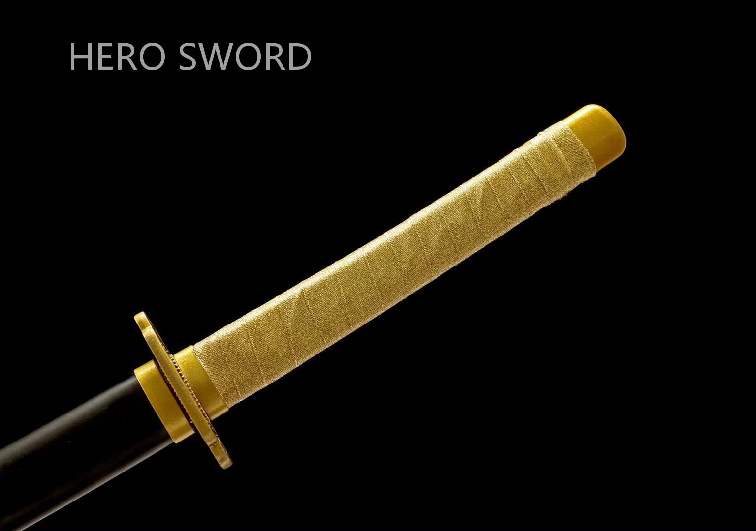 Handmade Demon Slayer Katana Sword - 1060 Carbon Steel Full Tang Samurai Sword with Sharp Blade - Japanese Anime Cosplay Weapon for Collectors & Martial Arts Training - Perfect for Cosplay, Display, and Anime Enthusiasts