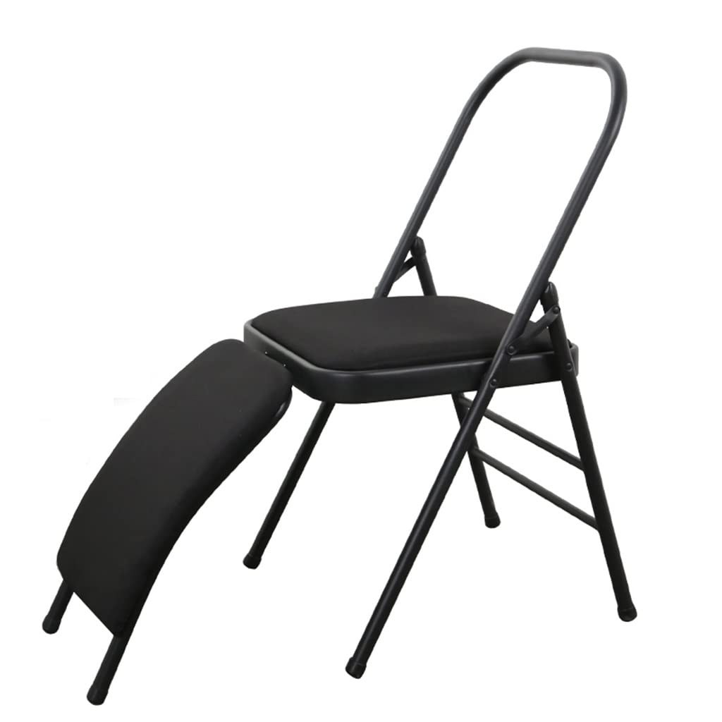 Premium Folding Yoga Chair - Multifunctional Yoga Stool for Exercise & Meditation, Adjustable Height (81x41x102cm, Black) - Perfect for Home, Studio & Rehab Workouts