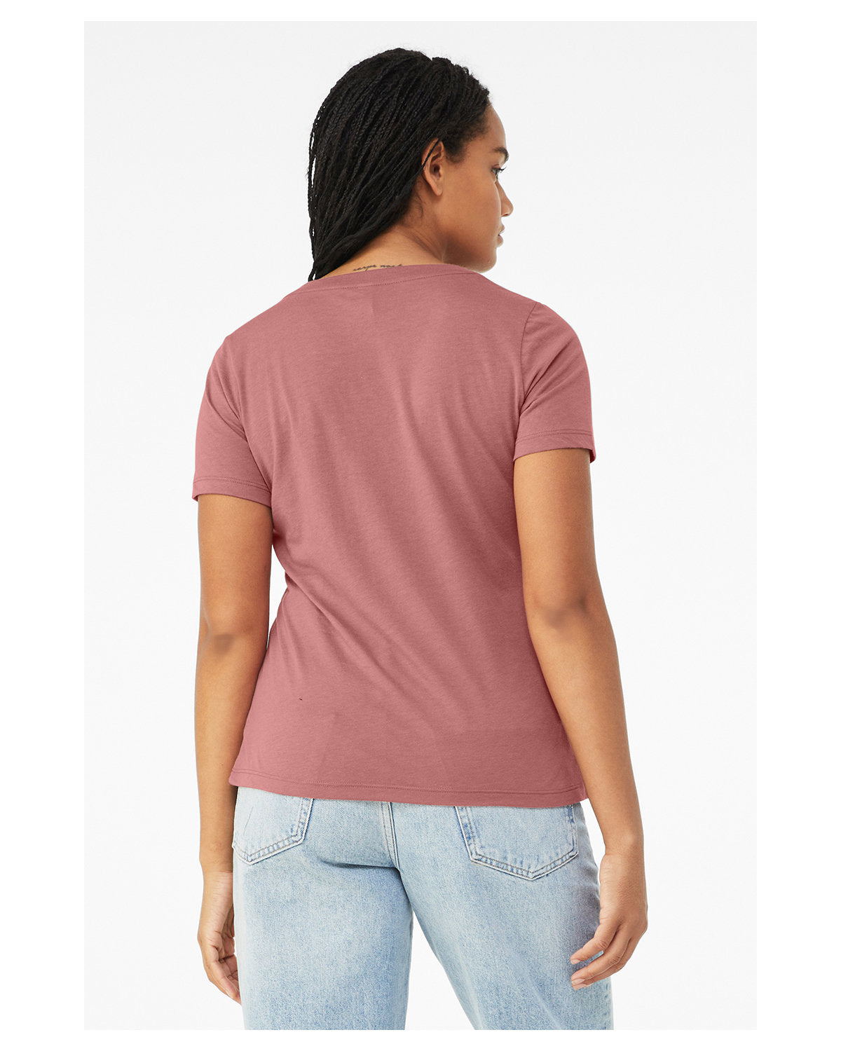 Bella + Canvas 6415 Women's Relaxed Tri-Blend V-Neck T-Shirt - Soft & Comfortable Casual Tee for Everyday Wear, Workout, and Layering