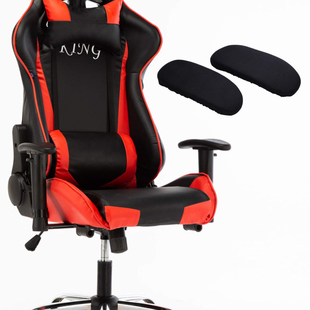 HEALLILY Universal Office Chair Armrest Replacement - 1 Pair Ergonomic Sponge Cushion Pads, Washable & Comfortable Arm Rest Covers for Computer Chairs - Perfect for Home Office, Gaming & Workspace Setup