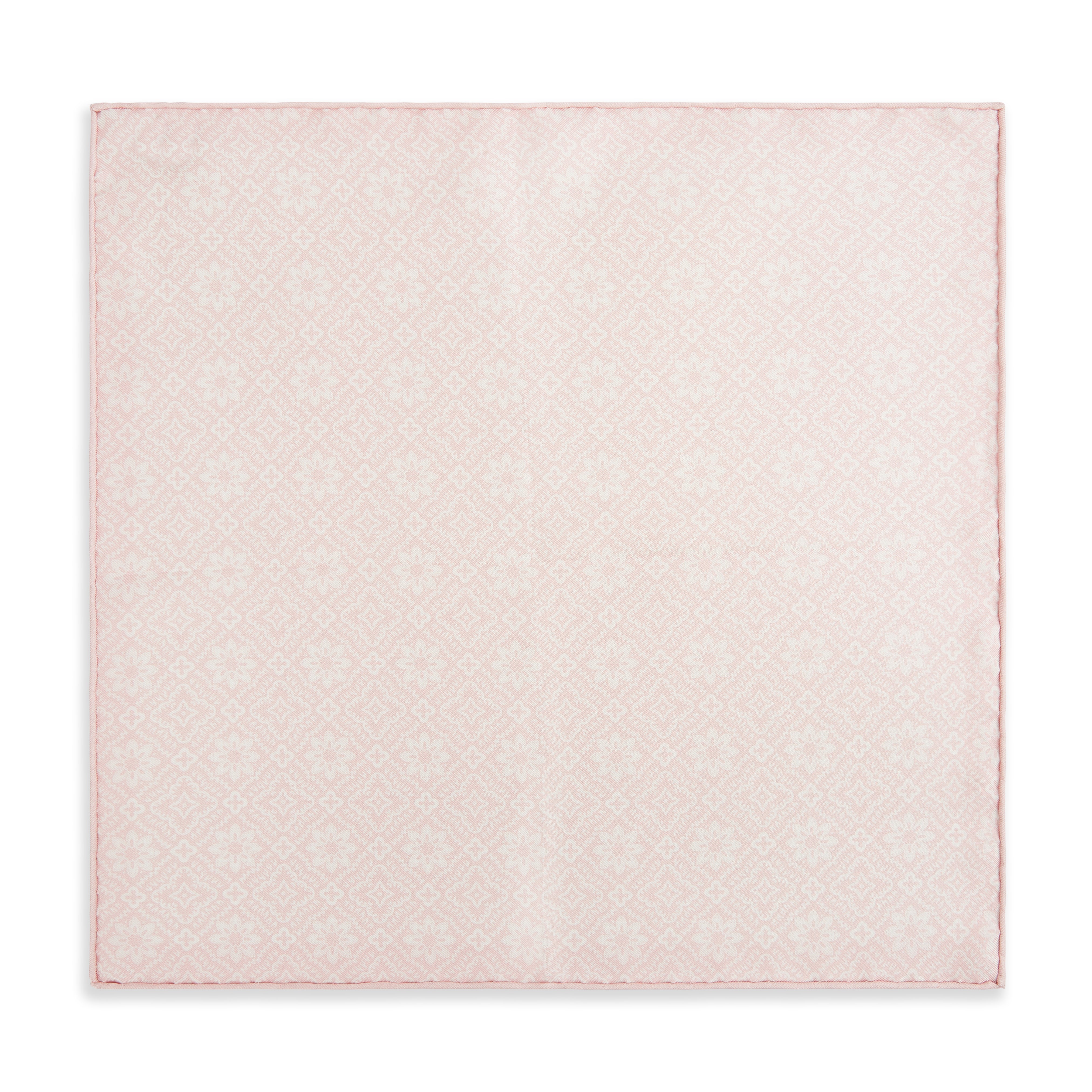 Elegant Pink Prince of Wales Geometric Double Faced Silk Pocket Square for Men | Luxury Wedding & Formal Occasion Accessory