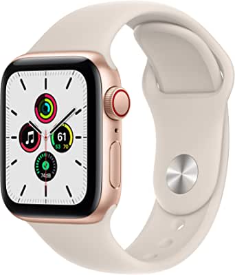 Apple Watch SE 40mm GPS + Cellular - Gold Aluminum Case with Starlight Sport Band (MKQN3) | Smartwatch for Fitness Tracking, Calls & Notifications | Perfect for Workouts, Running & Daily Use