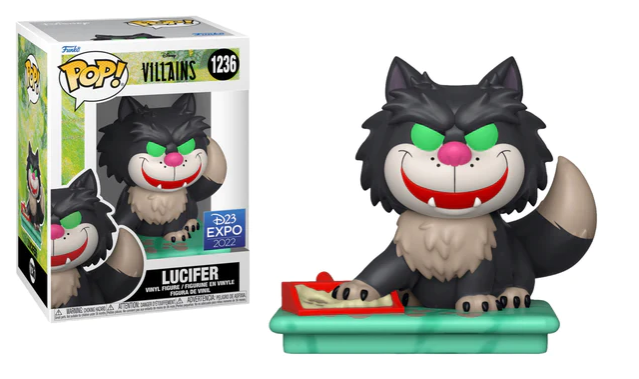 Disney Villains Lucifer Cat Funko Pop Vinyl Figure - Exclusive D23 Collectible for Disney Fans, Perfect for Home Decor, Office Display, and Gift Giving