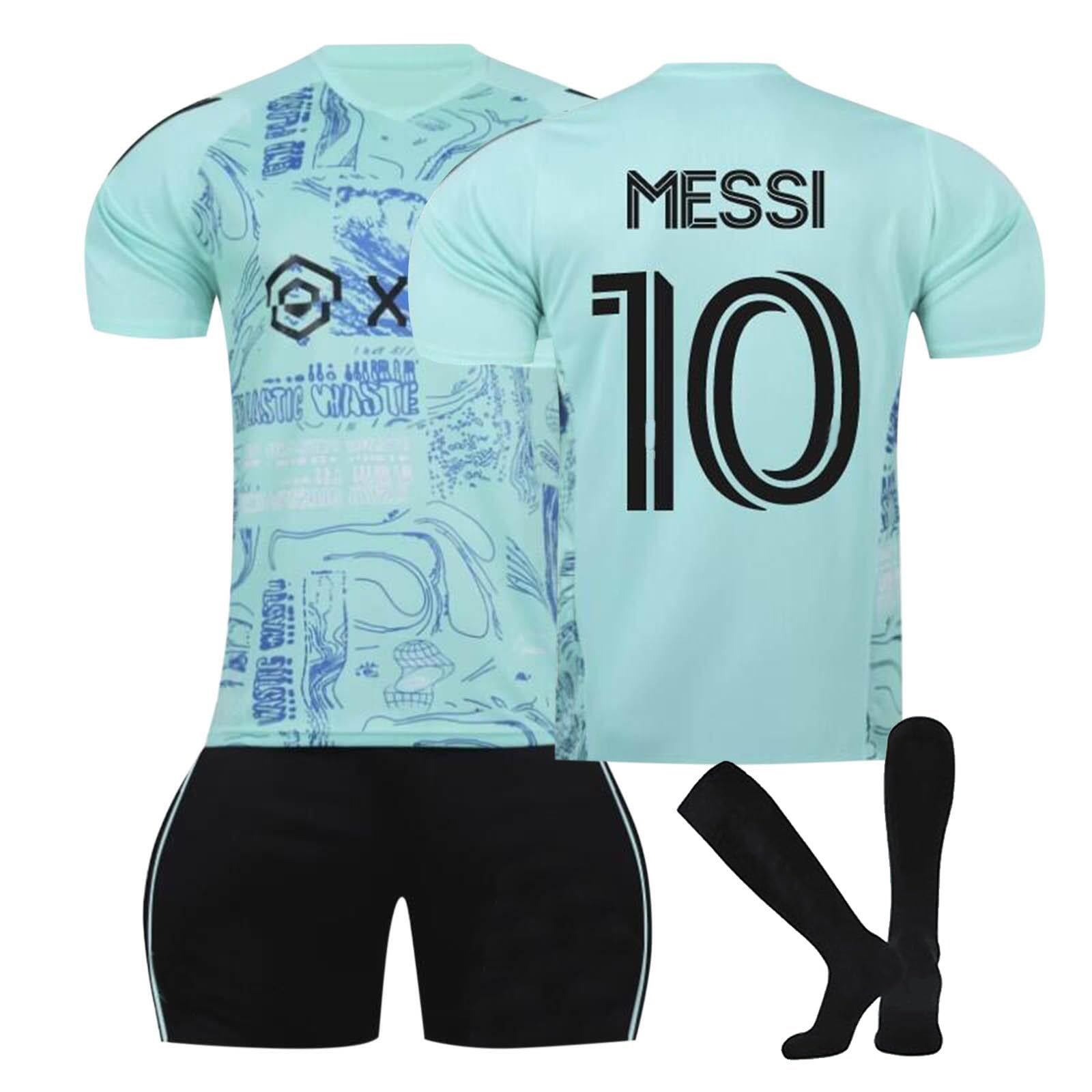 **Inter Miami CF #10 Home Match Football Jersey Set for Men & Kids - Tracksuit, Shorts, Socks & Gym Shirts - Perfect for Soccer Training, Games & Fan Outfits**