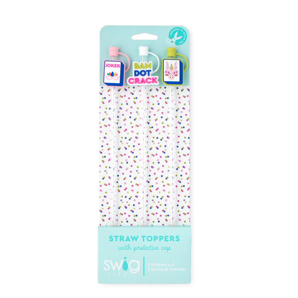 Premium Mahjong Straw Topper Set - 4pcs Chinese Tile Drink Decorations for Cocktails, Boba Tea & Summer Parties - Fun Asian-Themed Accessories for Cups, Glasses & Beverages
