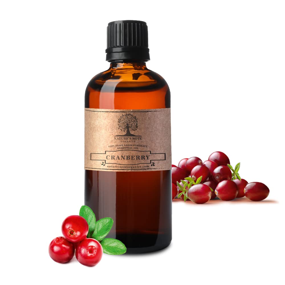 100% Pure Cranberry Essential Oil for Aromatherapy & Diffusers - 0.3 Fl Oz by Nature's Note Organics - Perfect for Relaxation, Massage & DIY Skincare