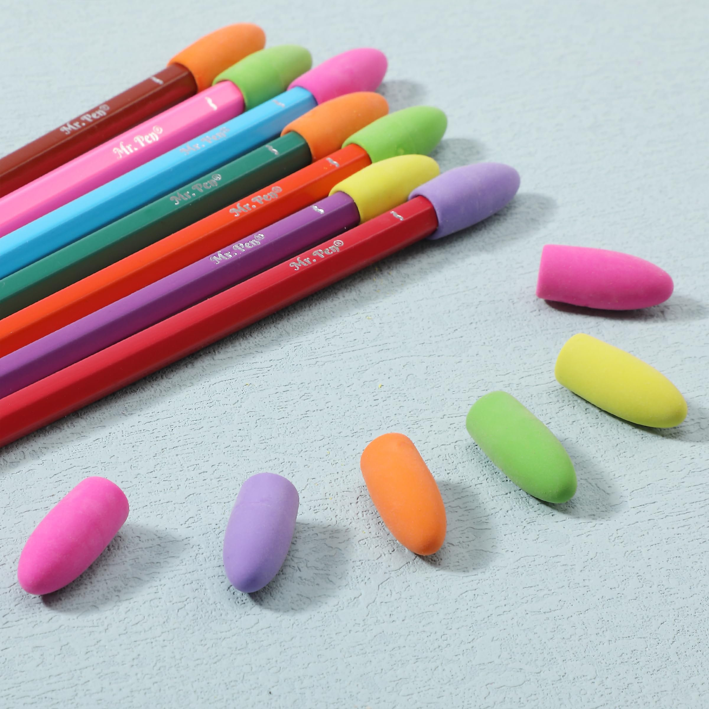 Mr. Pen - 120 Pack Colorful Pencil Eraser Toppers | Fun Pencil Top Erasers & Cap Erasers for Kids School Supplies | Perfect for Classroom, Homework & Art Projects
