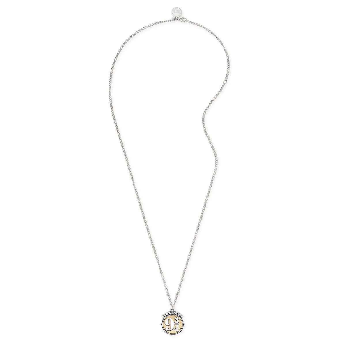 Harry Potter™ Platform 9 3/4 Charm Necklace - Two Tone Gold & Silver Pendant - Perfect for Cosplay, Gift Giving & Wizarding World Fans