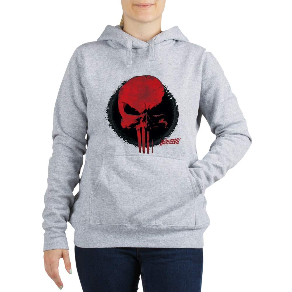Punisher Skull Red Women's Hooded Sweatshirt - Soft Fleece Pullover for Women - Perfect for Casual Wear, Gym, and Outdoor Activities
