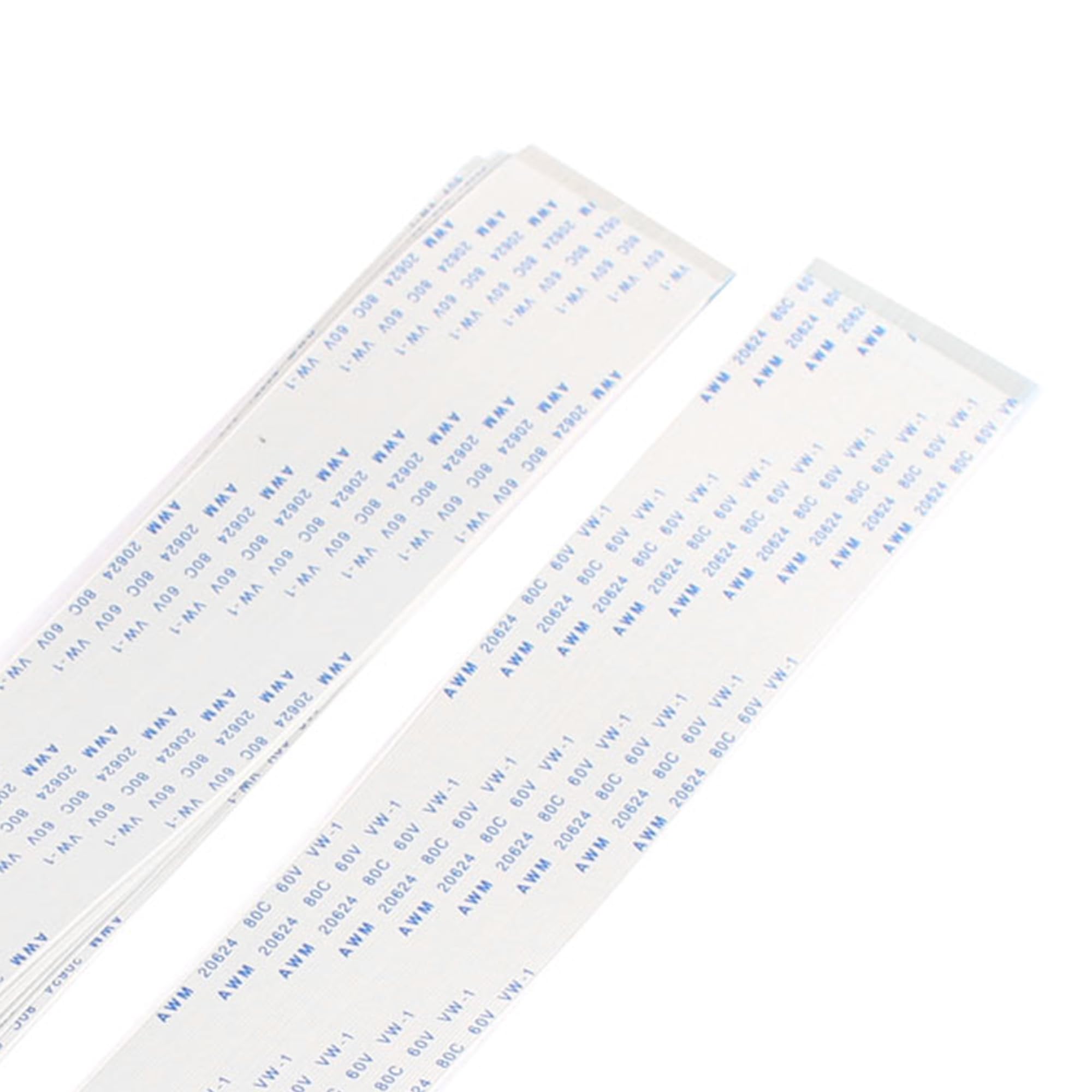 uxcell 10pcs 60 Pin 0.5mm Pitch FFC Flexible Flat Ribbon Cable - 200mm Length for LCD TV, DVD Player, Printer Accessories | High-Quality Flexible Connector for Electronics Repair and DIY Projects