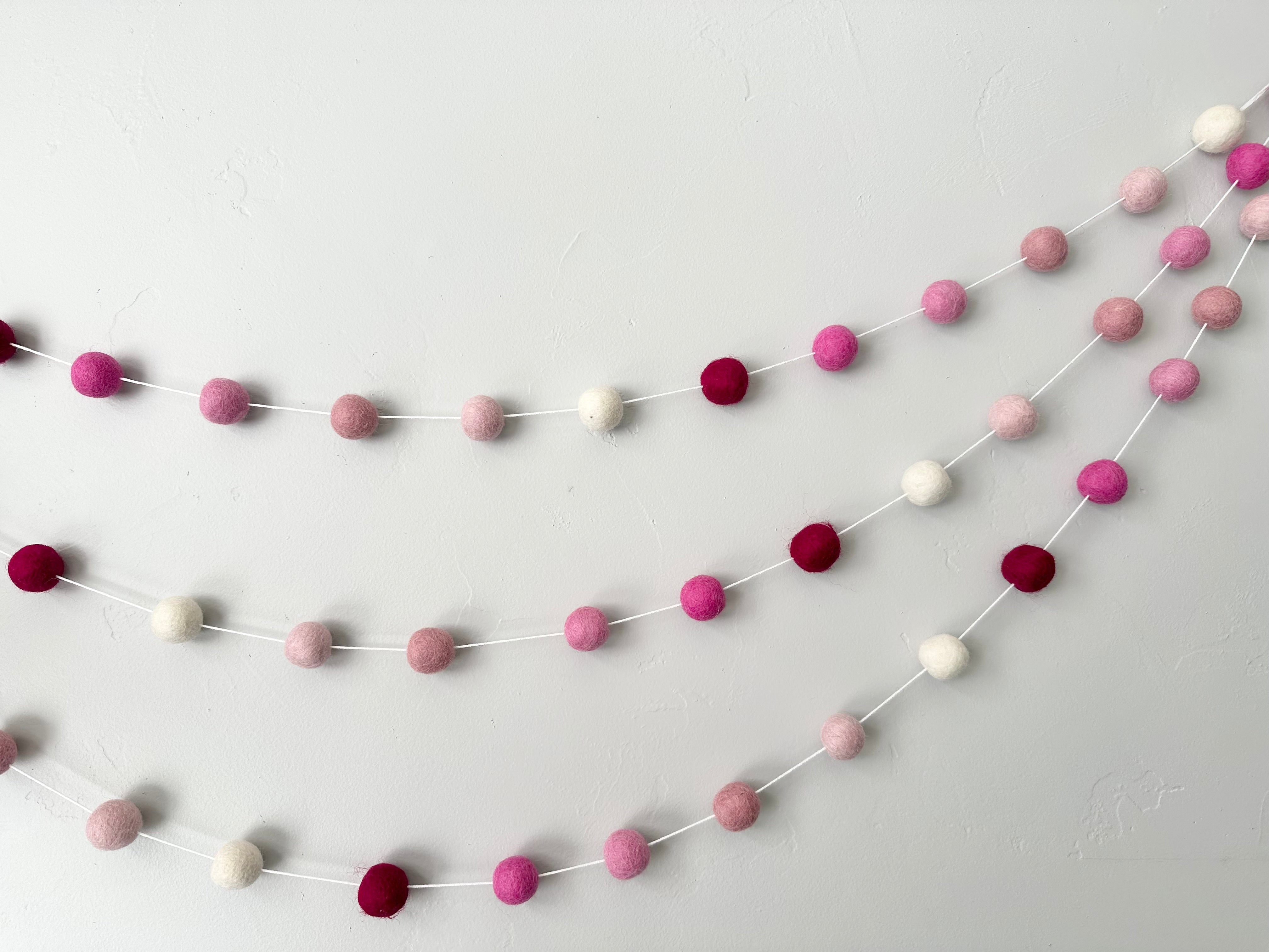 Gradient of Pinks Garland - Beautiful Pastel Pink Floral Wedding Backdrop, Baby Shower Decor, Birthday Party Decoration | Perfect for Home, Nursery, and Event Decorations