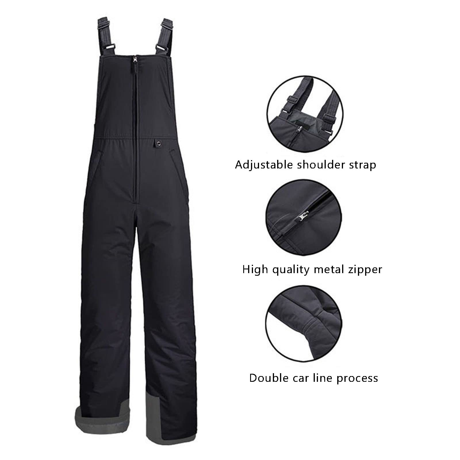 Nituyy Women's Insulated Waterproof Snow Bib Overalls - Winter Ski Pants with Pockets for Snowboarding & Outdoor Activities | Warm & Comfortable Snow Gear for Ladies