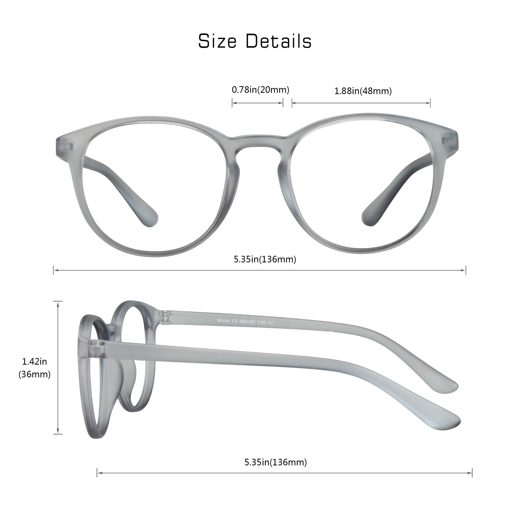 VisionGlobal Blue Light Blocking Glasses for Women - Anti Eyestrain Computer & Reading Glasses with Stylish Frame & Anti Glare - Perfect for Office Work, Gaming & Screen Time Protection