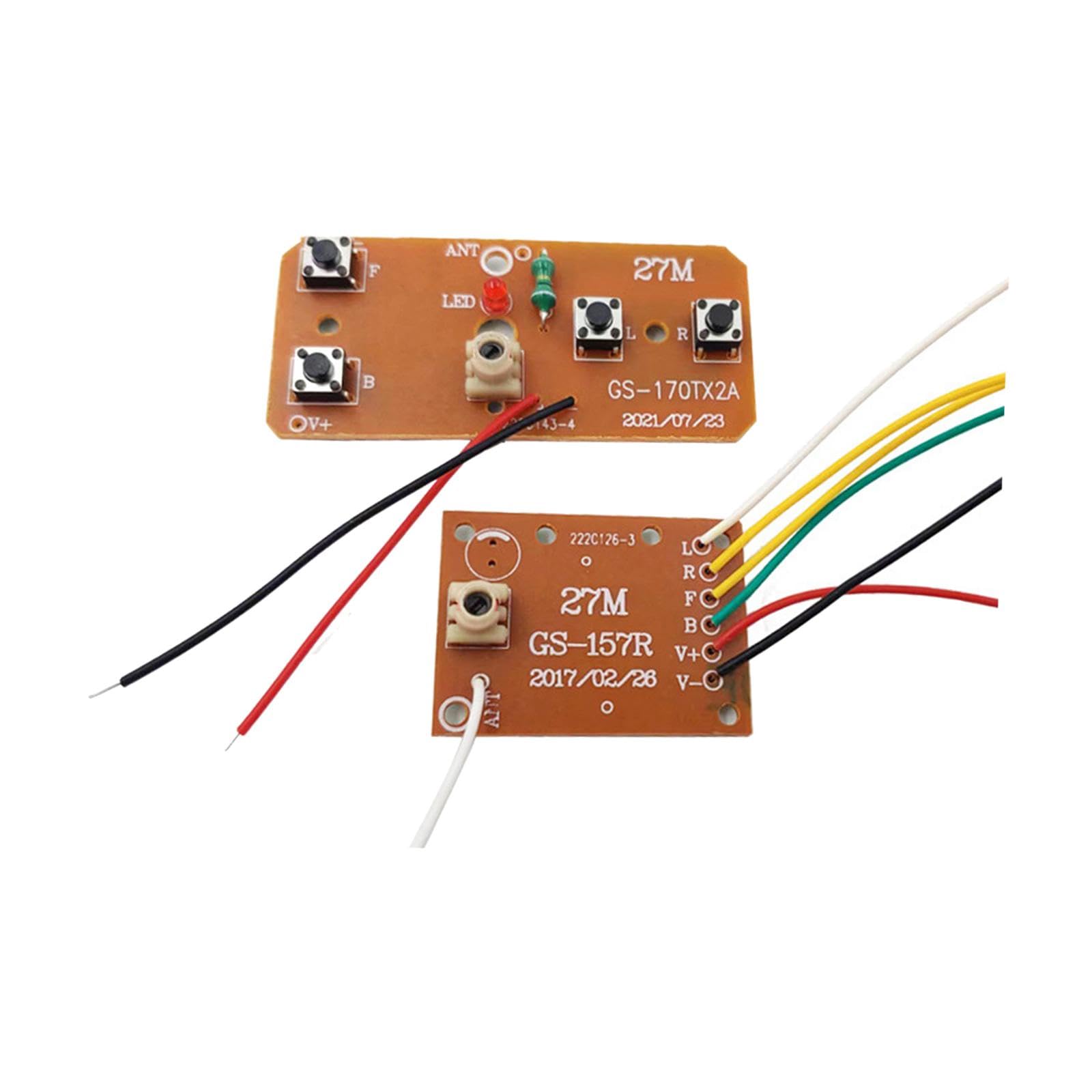 UJEAVETTE® 4 Channel Remote Control Circuit Board for RC Truck, Car, Airplane, Drone DIY - Motor Gear Kit, Receiver, Transmitter Controller - Perfect for RC Toy Repair, Upgrade and DIY Projects