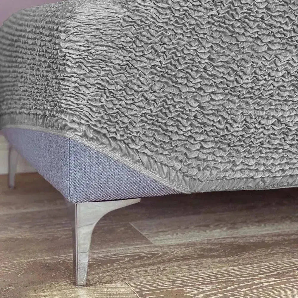 Microfiber Ottoman Slipcover Medium Size - Stretchable Furniture Cover for Living Room, Bedroom & Office - Easy to Clean & Durable Home Decor