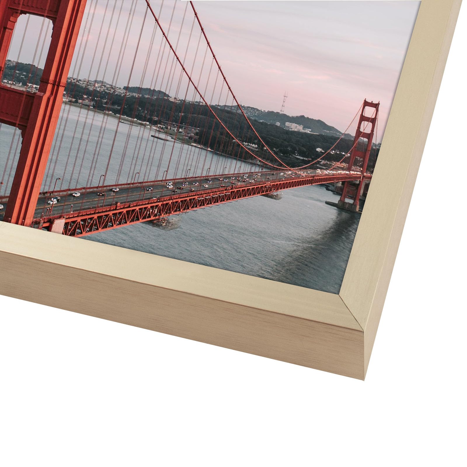 16x20 Aluminum Picture Frame with Ivory Mat for 11x14 Photos - Real Glass, Wall Mounting, Swivel Back Tabs & Sawtooth Hanger - Gold Metal Collection (1 Pack) - Perfect for Home Decor, Office Display & Gift Giving
