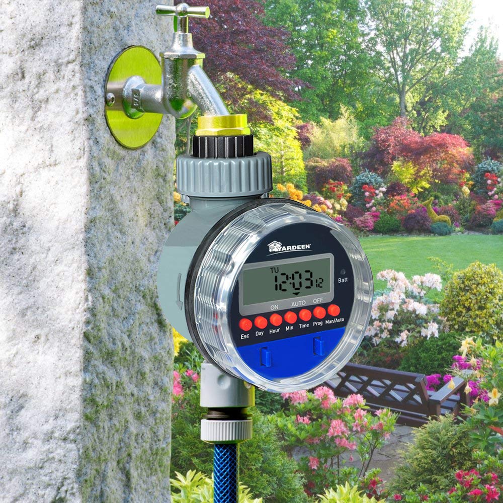 Smart Digital Water Timer for Garden Irrigation - LCD Display, Waterproof, No Water Pressure Required - Perfect for Automatic Lawn & Plant Watering System